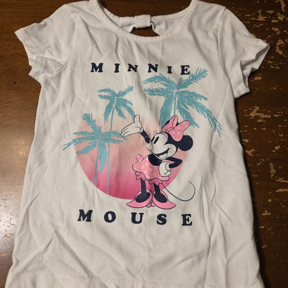 Jumping Beans Minnie Mouse White and Pink Tee